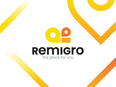 Remigro - Brand Identity Design & Strategy branding design friendly identity logo pin places remigro strategy vector