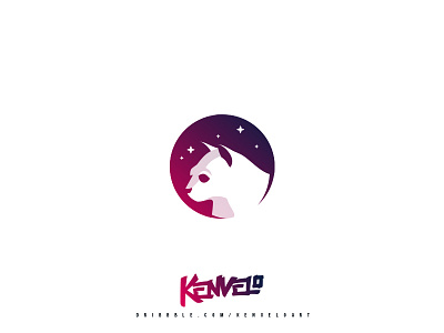 CATZ cat for gradient illustration kenvelo made minimal night pre purple sale star