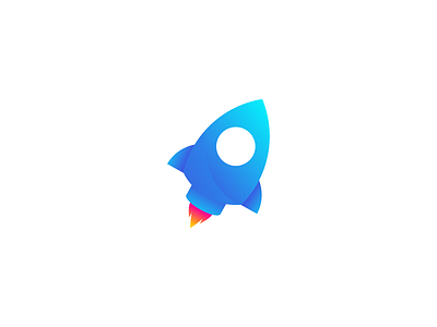 Rocket adobe branding for sale gradients identity illustration kenveloart logo rocket space