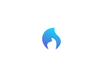 Flame adobe blue branding fire flame for sale gradients identity illustration kenveloart logo