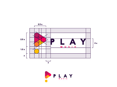 Play Music Logo arrow brand branding icon energetic gradient smart entertainment burn burning fire link light flame abstract overlay game video media marketing music media sound wave waves triangle drop data