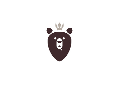 Wow Bear King - logo concept bear black branding bw icon kenvelo kenveloart king logo minimal white