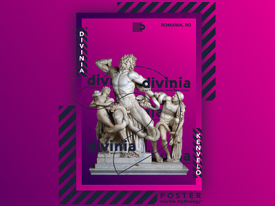Poster - marble mythology divinia gradient graphic design kenvelo kenveloart marble mythology poster