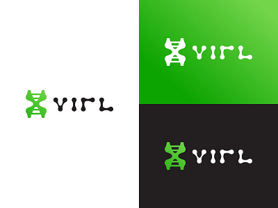 Virl - logo concept bio gaming green logo concept typography virl