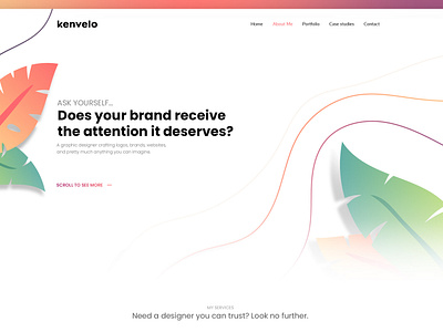 Personal web design branding design identity illustration kenvelo kenveloart logo ui ux vector