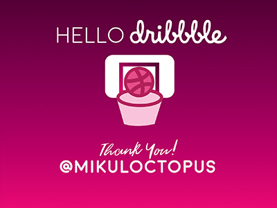 Hello dribble! debut dribble first shot gradient invite thank you