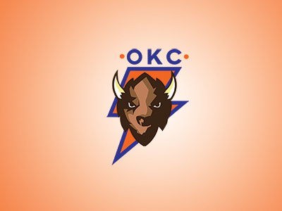 OKC Thunder bison logo ok okc oklahoma oklahoma city rebrand thunder use westbrook