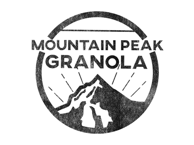 Mountain Peak Granola branding design granola logo mountain packaging peak protein vector