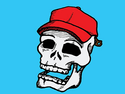Dead Dad Cap dad cap design hat illustration skull
