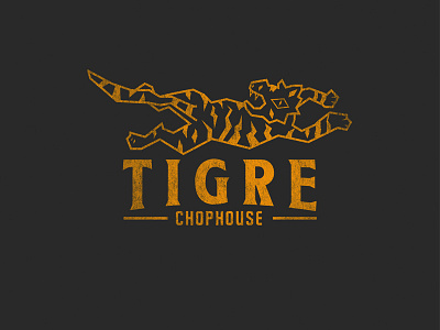 Tigre Chophouse Logo branding design freelance fresh logo logo design minimal patch hand drawn vector