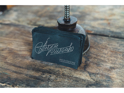 personal lettering business card lettering