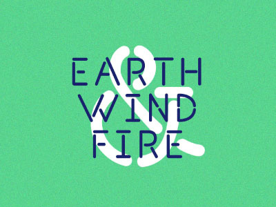 Earth Wind & Fire design earth fire font lettering music stencil type typeface typography wind