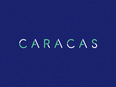 Caracas caracas design font lettering stencil type typeface typography venezuela