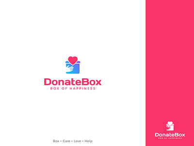 DonateBox Logo branding donate donation box logo mark typography