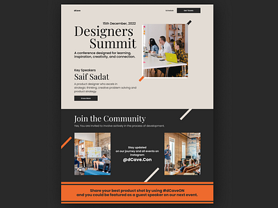 dCave: Website landing page concept design figma homepage interaction product design ui ux