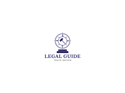 Legal Guide Logo Concept law firm logo mark typogaphy vector