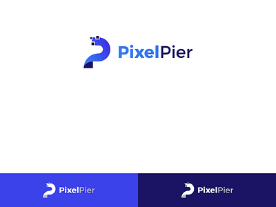 Pixel Pier Logo Concept branding concept logo mark p pixel