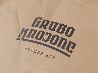 Grubo Krojone Logo clean custom typo logo