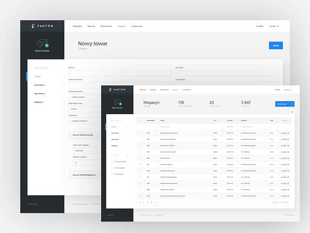 online invoicing / dashboard by Przemysław Bacia on Dribbble