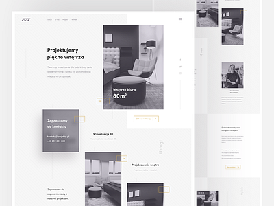 A7 interior design / home clean grid homepage landing layout minimal onepage responsive