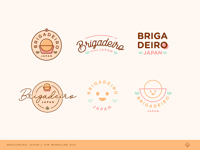 Brigadeiro Japan adobe branding chocolate dessert food graphic design handlettering icon iconography illustration illustrator logo logo design process script