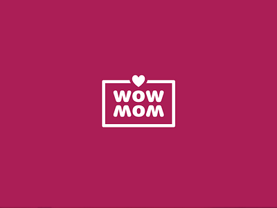 WOW, MOM! heart i love you mom icon logo moms day mothers day