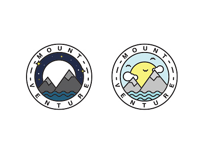 Night & Day (Patches) adventure dribbble icon logo logo design minimalist patch patches pro shot