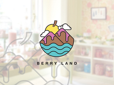 Berry Land badge branding cake dribbble icon logo patch pro process shot