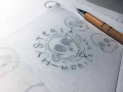 Hysteria Mobile Bar (Sketches) bar branding case study dribbble icon logo logo design pro process shot sketch