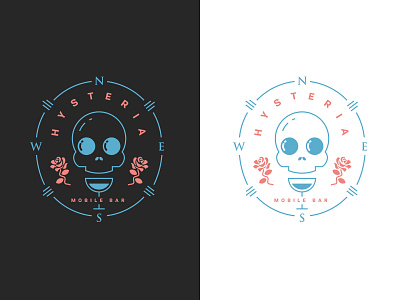 Hysteria Mobile Bar branding case study dribbble icon logo logo design pro process shot vintage wip