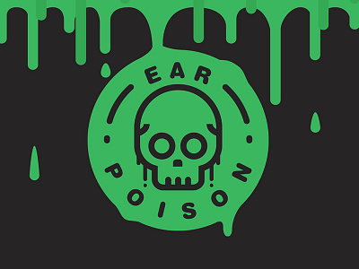 Ear Poison branding case study dribbble icon logo logo design music pro process shot wip