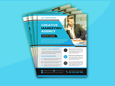 Corporate Business Flyer branding company flyer graphic design illustrator logo poster social media