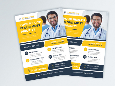 Medical Flyer branding graphic design healthcare flyer logo pharmacy flyer