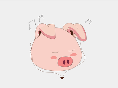 Pig Ilustration illustration pet design vector art
