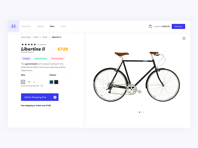 Bike ecommerce shot biking desktop ecommerce web