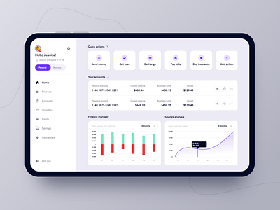 Banking dashboard bank desktop fintech tablet ui ui design uidesign uiux