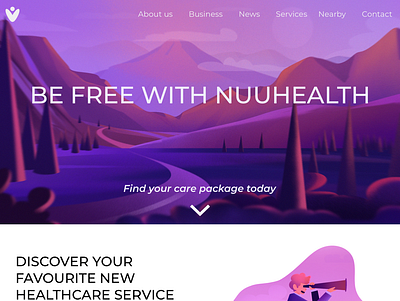 Website design for NUUHEALTH art branding design graphic design illustration illustrator logo ui ux vector