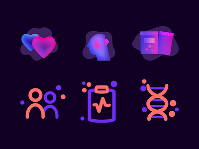 Icon designs for NUUHEALTH