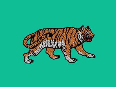 Lonely tiger illustration logo lonely procreate sad tiger