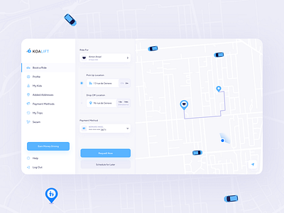 Koalift Blue (Web App) - Book a Ride