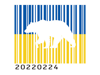 Russia and Ukraine Bar code bar code russia ukraine