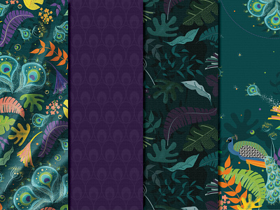 Wallpapers Peacock Jungle pattern patterndesign wallpaper