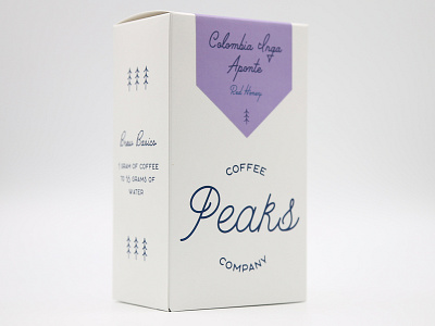 Peaks Coffee Company coffee package design