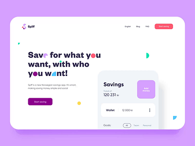 Spiff Landing Page - Animation animation app brand branding design graphic landing page logo motion ui web webanimation website