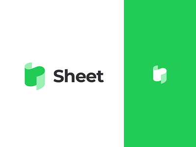 Sheet - Rebound flat letter logo mark paper rebound sheet