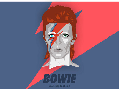 David Bowie portrait design illustration portrait vector