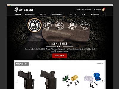 G-Code Tactical Holsters Website Design