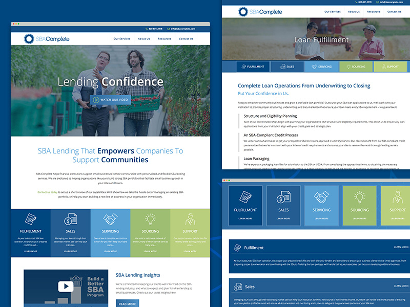 SBA Complete Site Redesign ui design sba complete website redesign website design