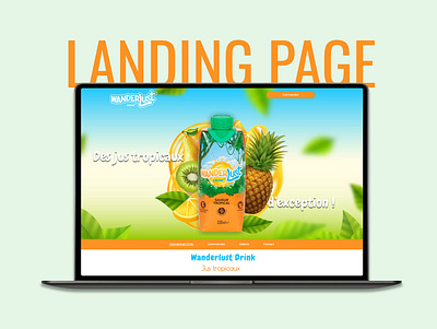 Landing Page : Jus / Juice graphic design ui ux