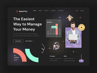 ⚡SpeedPay- A SAAS-Based Payment Site. animation app creative fintech minimal typography ui ui ux uidesign ux vector web webdesign website